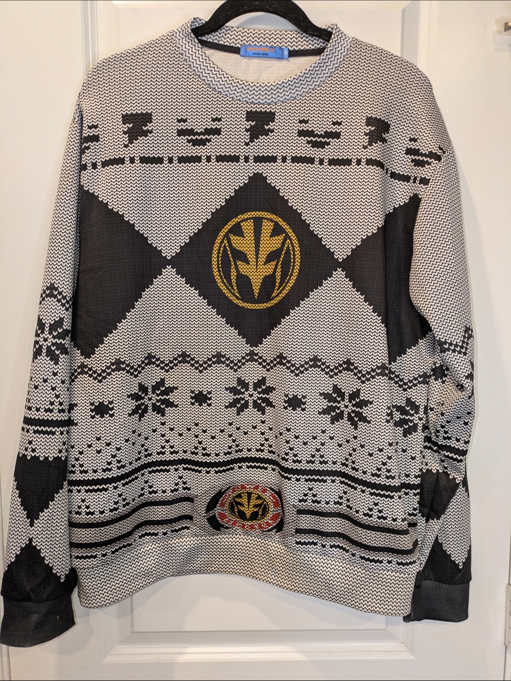 Power Rangers White Ranger Ugly Christmas Sweater Dykhmily Men’s Medium Cosplay